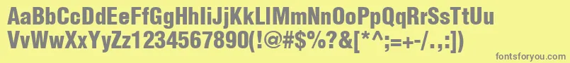 HelveticaLtCondensedBlack Font – Gray Fonts on Yellow Background