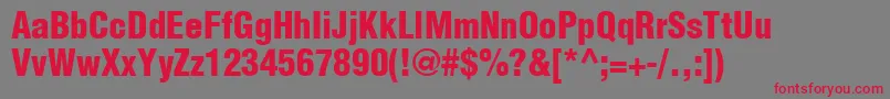 HelveticaLtCondensedBlack Font – Red Fonts on Gray Background