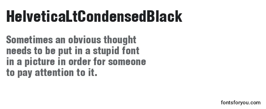 HelveticaLtCondensedBlack Font