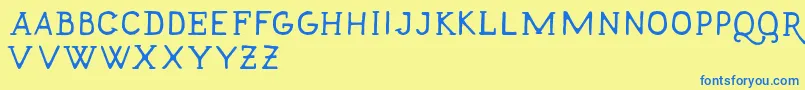 Talismanfree Font – Blue Fonts on Yellow Background