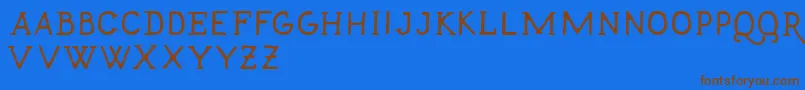 Шрифт Talismanfree – коричневые шрифты на синем фоне