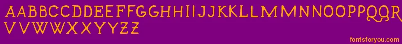 Talismanfree Font – Orange Fonts on Purple Background