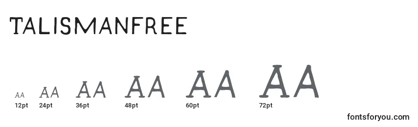 Talismanfree Font Sizes
