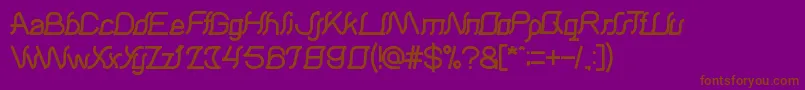 SamuraiInUk Font – Brown Fonts on Purple Background