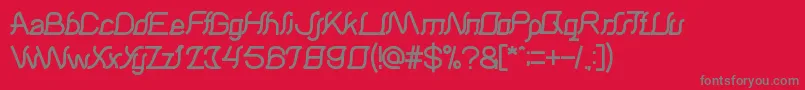 SamuraiInUk Font – Gray Fonts on Red Background