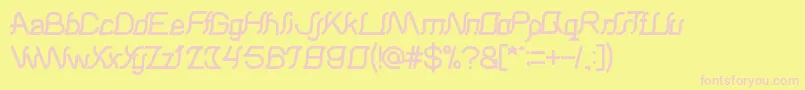 SamuraiInUk Font – Pink Fonts on Yellow Background