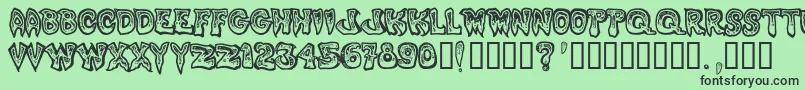 Phlegm1 Font – Black Fonts on Green Background