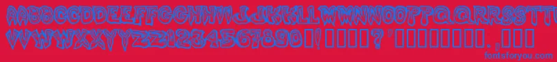 More about Phlegm1 Font Phlegm1 Font – Blue Fonts on Red Background