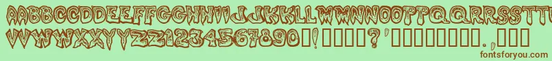 Phlegm1 Font – Brown Fonts on Green Background