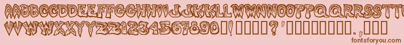 Phlegm1 Font – Brown Fonts on Pink Background