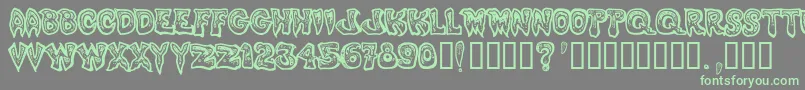 Phlegm1 Font – Green Fonts on Gray Background