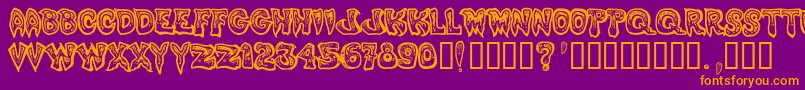 Phlegm1 Font – Orange Fonts on Purple Background