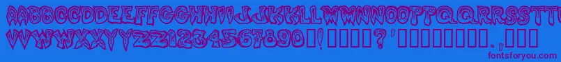 Phlegm1 Font – Purple Fonts on Blue Background