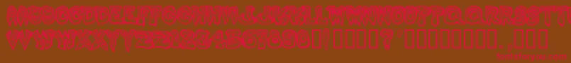 Phlegm1 Font – Red Fonts on Brown Background