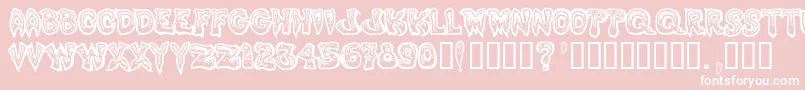 Phlegm1 Font – White Fonts on Pink Background