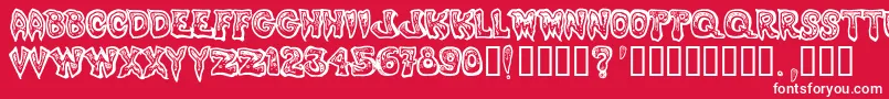 Phlegm1 Font – White Fonts on Red Background