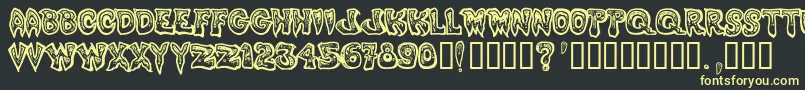 Phlegm1 Font – Yellow Fonts on Black Background