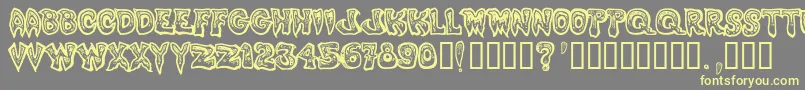 Phlegm1 Font – Yellow Fonts on Gray Background