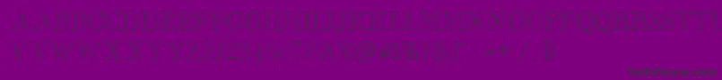 Czcionka BbPetieBoyLight – czarne czcionki na fioletowym tle