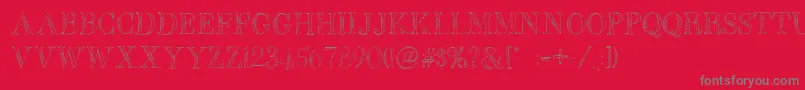 BbPetieBoyLight Font – Gray Fonts on Red Background