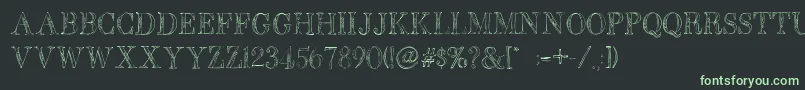 BbPetieBoyLight Font – Green Fonts on Black Background