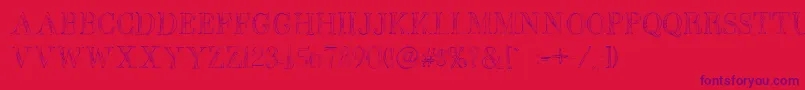 BbPetieBoyLight Font – Purple Fonts on Red Background