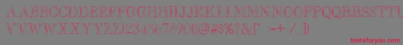 BbPetieBoyLight Font – Red Fonts on Gray Background