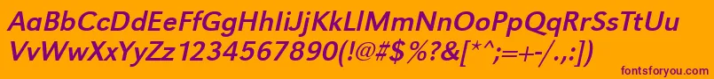 UrwgrotesktOblique Font – Purple Fonts on Orange Background