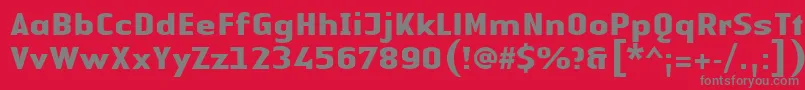 Police LinotypeAuthenticSansBold – polices grises sur fond rouge