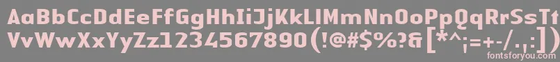 LinotypeAuthenticSansBold-Schriftart – Rosa Schriften auf grauem Hintergrund