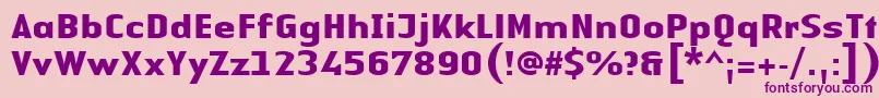 Шрифт LinotypeAuthenticSansBold – фиолетовые шрифты на розовом фоне