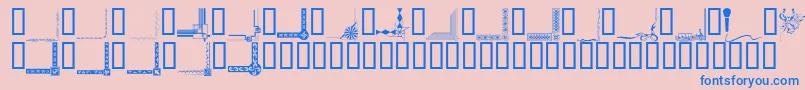 Bordc1 Font – Blue Fonts on Pink Background