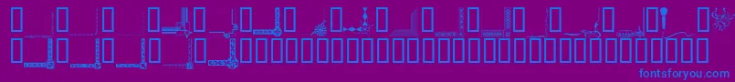 Fonte Bordc1 – fontes azuis em um fundo violeta