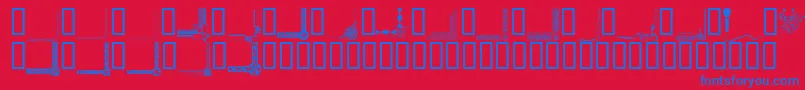 Шрифт Bordc1 – синие шрифты на красном фоне