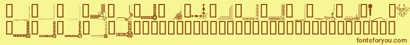 Шрифт Bordc1 – коричневые шрифты на жёлтом фоне