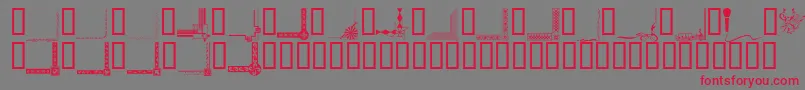 Bordc1 Font – Red Fonts on Gray Background