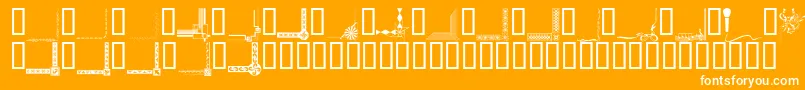 フォントBordc1 – オレンジの背景に白い文字