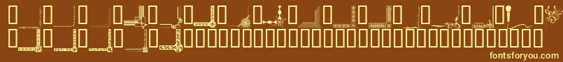 Bordc1 Font – Yellow Fonts on Brown Background