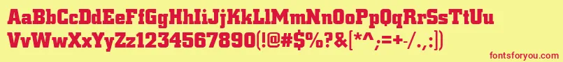 Citydeebol Font – Red Fonts on Yellow Background