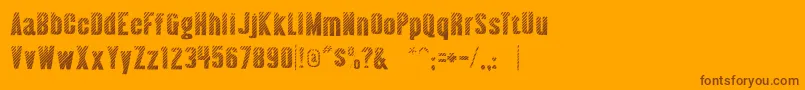 AlmonteWoodgrain Font – Brown Fonts on Orange Background