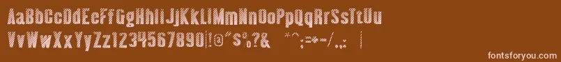 AlmonteWoodgrain Font – Pink Fonts on Brown Background