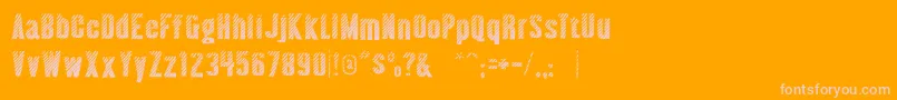 AlmonteWoodgrain Font – Pink Fonts on Orange Background