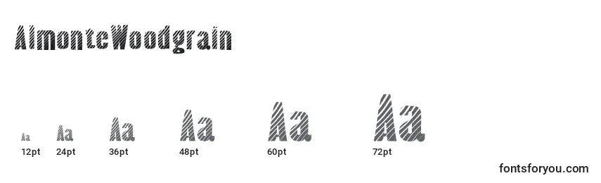AlmonteWoodgrain Font Sizes