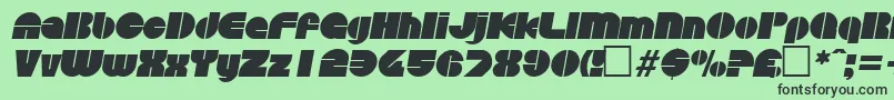 DiscoItalic Font – Black Fonts on Green Background