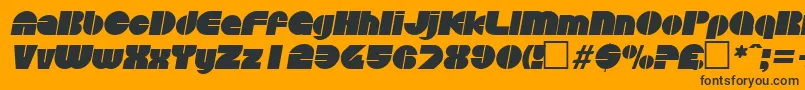 DiscoItalic Font – Black Fonts on Orange Background