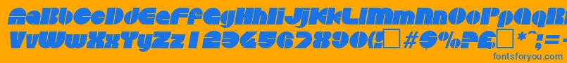 DiscoItalicフォントについての詳細 フォントDiscoItalic – オレンジの背景に青い文字