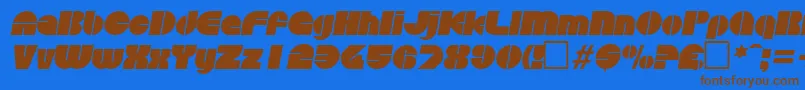 DiscoItalic Font – Brown Fonts on Blue Background