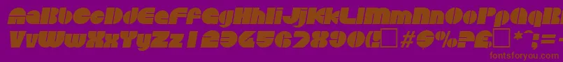 DiscoItalic Font – Brown Fonts on Purple Background