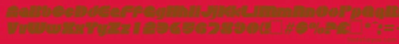 DiscoItalic Font – Brown Fonts on Red Background