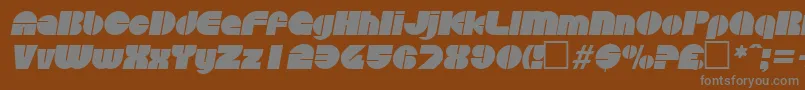 DiscoItalic Font – Gray Fonts on Brown Background